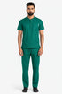 Men’s 2-Pocket Henley Scrub Set – Polyester Spandex Stretch
